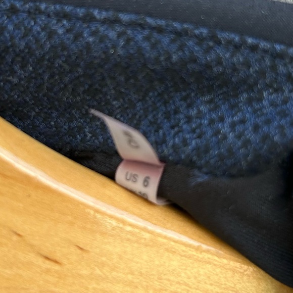 Elie Tahari Single Button Tweed Blazer Viscose Polyester Navy Blue 6 - Picture 4 of 15